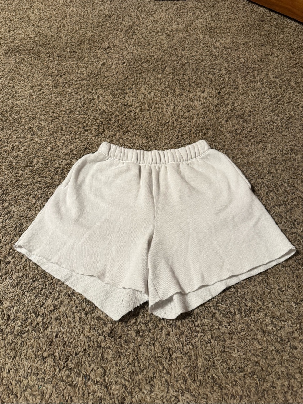 aerie White Elastic-Waist Lounge Shorts